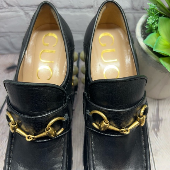 Gucci Vegas Horsebit Pump Studded Size 36 in Black Leather - Picture 8 of 15